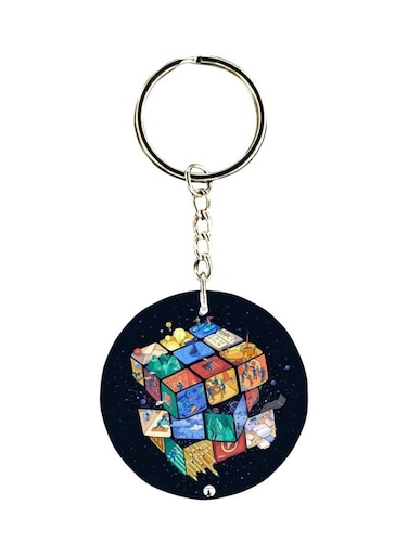 Rubik's Cube Printed Keychain