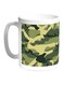 Army Clothing Printed Coffee Mug White/Green 11ounce