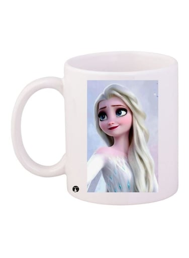 Elsa Printed Coffee Mug White/Beige/Blue