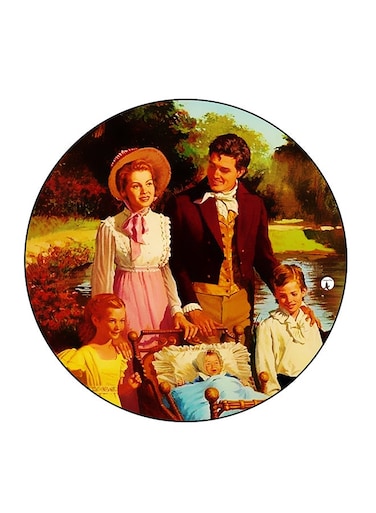 Vintage Art Printed Fridge Magnet Multicolour 5.5 x 5.5cm