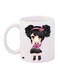 Anime Girl Printed Coffee Mug White/Black/Pink