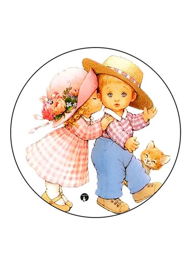 Vintage Art Printed Fridge Magnet Multicolour