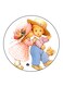 Vintage Art Printed Fridge Magnet Multicolour