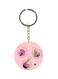 Flower Printed Dual Sided Keychain