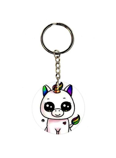 Unicorn Printed Keychain
