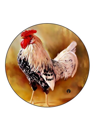 Rooster Printed Fridge Magnet Multicolour