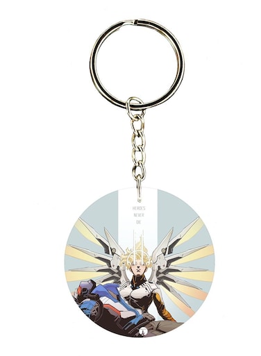 Video Game Overwatch Double Side Printed Keychain