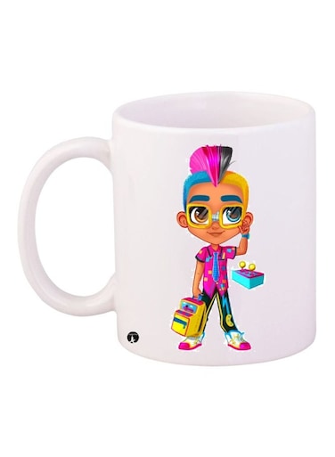 Anime Boy Printed Coffee Mug White/Yellow/Pink