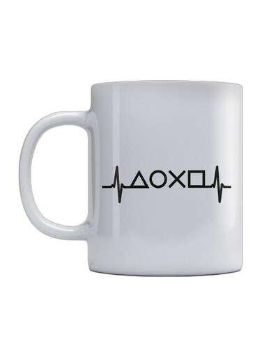 PlayStation Printed Mug White/Black 350ml