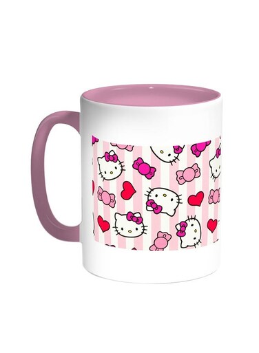 Hello Kitty Printed Coffee Mug Pink/White 11ounce