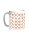 Motifs Of Small And Large Stars Printed Coffee Mug White 11 ounce