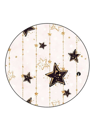 Stars Printed Fridge Magnet Round Multicolour
