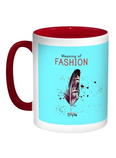 Meaning Of Fashion Printed Coffee Mug Blue/White/Red 11ounce