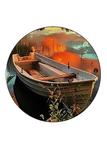 Boat Printed Fridge Magnet Multicolour