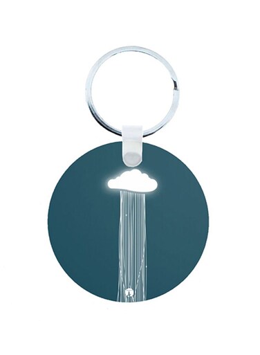 Cloud Wooden Keychain