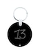 The Number 13 Wooden Keychain