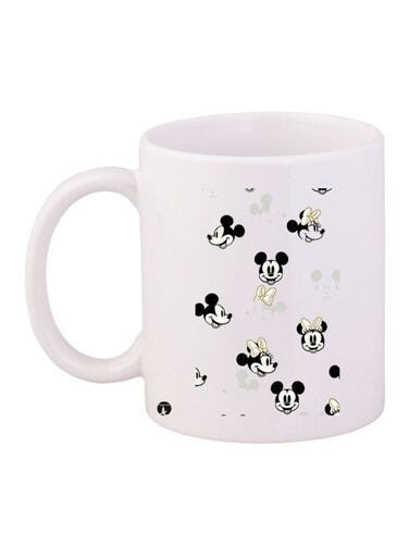 Mickey Mouse Printed Coffee Mug White/Black 11ounce