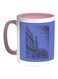 Drawing Of Paris Printed Coffee Mug Blue/White/Pink 11ounce