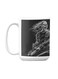 Premium Printed Ceramic Coffee Mug White/Black 350ml