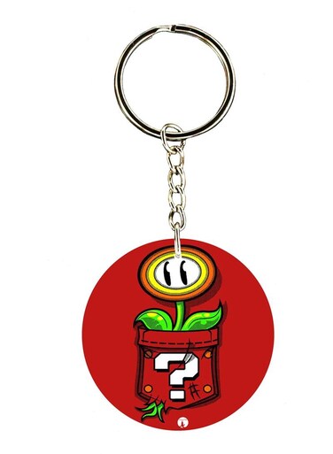The Video Game Super Mario Double Side Printed Keychain