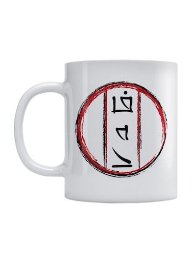 Fahad In Japanese Art Printed Mug White/Red/Black