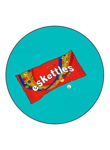 Eskettles Printed Fridge Magnet Blue/Red/White 5.5cm