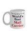 World's Best Mail Carrier Printed Coffee Mug White/Black/Red