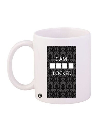 Sherlock Printed Coffee Mug White/Black