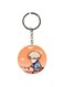 Cartoon Boy Printed Dual Sided Keychain