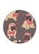 Dogs Printed Fridge Magnet Round Multicolour