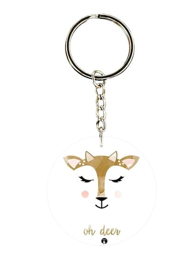 A Deer Double Side Printed Keychain