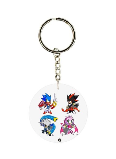 Double Sided Sonic Printed Keychain