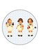 Vintage Art Printed Fridge Magnet Multicolour