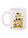 Cartoon Girl Printed Coffee Mug White/Yellow/Green 11ounce
