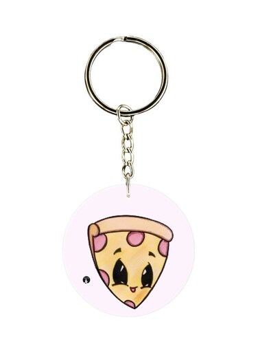 Pizza Printed Keychain