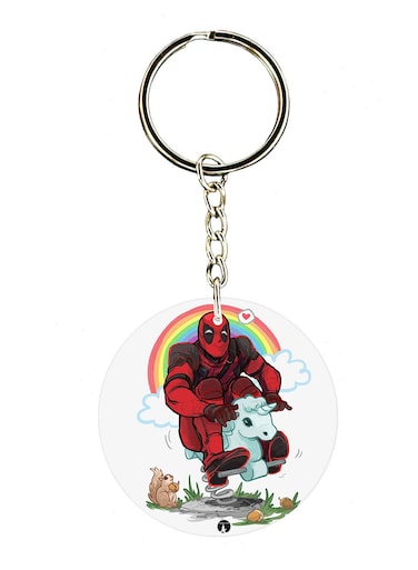 Deadpool Double Side Printed Keychain