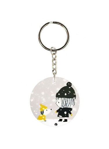 Cartoon Themed Single Sided Keychain