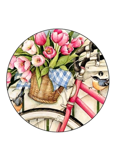 Flowers Printed Fridge Magnet Multicolour
