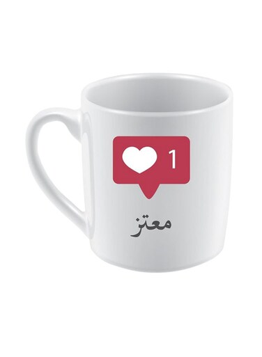 Motaz Name Printed Ceramic Mug For Coffee And Tea Multicolour