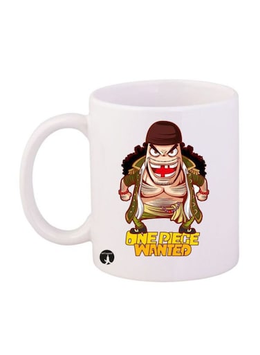 Anime One Piece Printed Mug White/Green/Black 12ounce