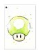 Cartoon Themed Metallic Plate White/Green/Black 20x15cm