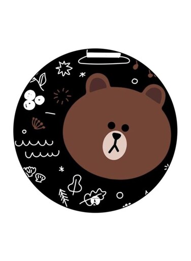 Bear Printed Fridge Magnet Black/Brown/White