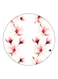 Floral Printed Fridge Magnet White/Pink/Green 5.5cm