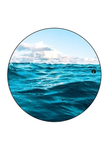 The Sea Printed Fridge Magnet Blue/White 5.5 x 5.5cm