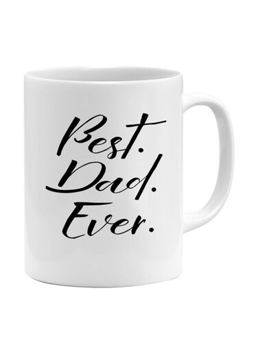Best Dad Ever Printed Ceramic Coffee Mug White/Black