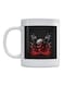 Skull Printed Mug White/Black/Red