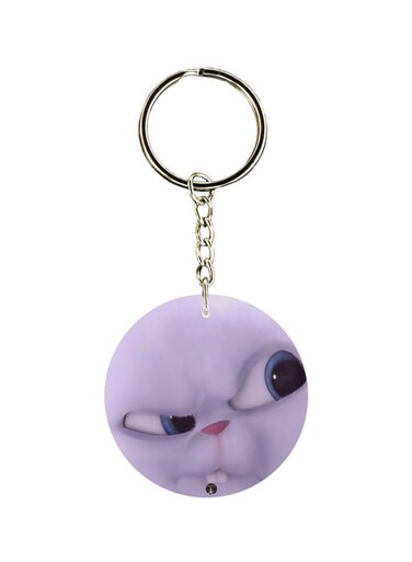 Double Sided Cartoon Printed Keychain