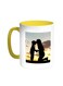 Mother And Child Printed Coffee Mug Yellow/White 11ounce
