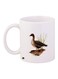 Duck Printed Ceramic Coffee Mug White/Green/Brown 11ounce
