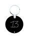 Number 13 Wooden Keychain
